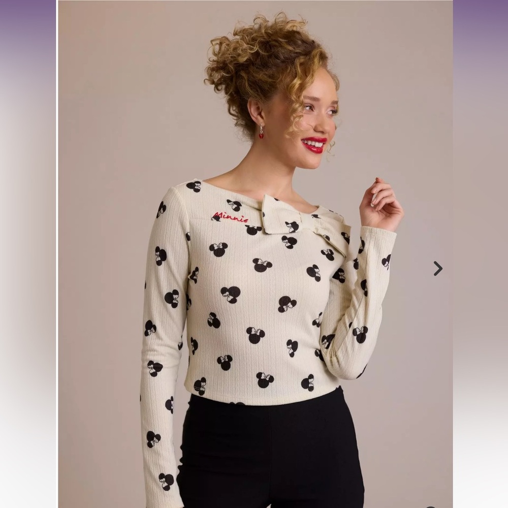 Disney Her Universe Minnie Mouse Bow Top NWT XL